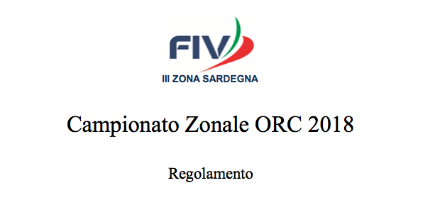 Campionato Zonale ORC 2018 – Regolamento